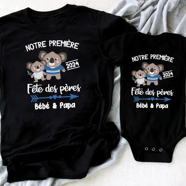 T-Shirt Fête des Pères Bébé Papa