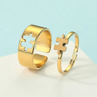 Bague Puzzle Couple Pour 2