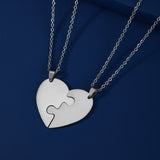 Collier Coeur Puzzle Pour 2