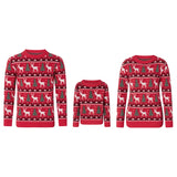 pull renne  sapin noel rouge