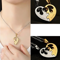Collier Pour 2 Coeur Puzzle