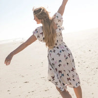 robe avec imprimé papillon