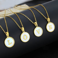 Collier Lettre Acier Inoxydable
