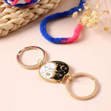 porte-clé chat couple yin yang