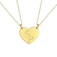 Collier Coeur Puzzle Pour 2