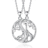 Collier Mère Fille Girafe (Argent)