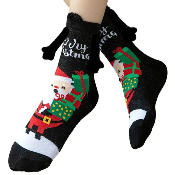 Chaussettes noir Noel couple