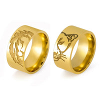 Anneaux Lion Lionne Or