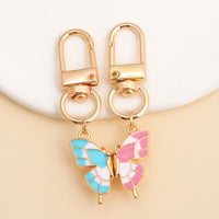 Porte clés Amitié Papillon Bleu