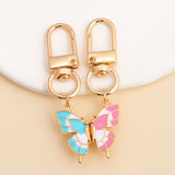 Porte clés Amitié Papillon Bleu