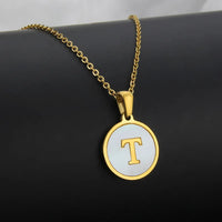 Collier Lettre Acier Inoxydable