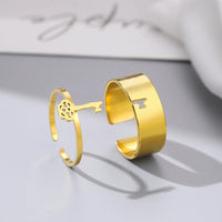 Bague Clé Couple Or