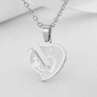Collier Clé Coeur Or Acier