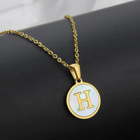 Collier Lettre Acier Inoxydable