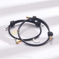 Bracelet Astres Couple Noir