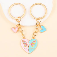 Porte clés Amitié Papillon Bleu