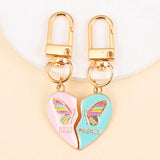 Porte clés Amitié Papillon Bleu