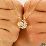 Collier Double Soleil Lune