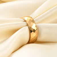 bague facette acier
