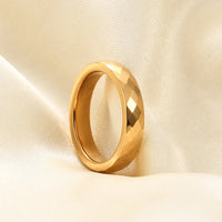 bague géométrique acier 
