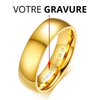 Alliance personnalisable homme doré
