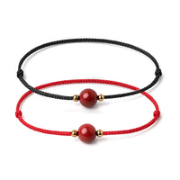Bracelet Pierre de Cinabre Rouge