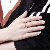 bague acier or et argent femme