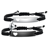 Bracelets cordons couple personnalisables