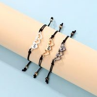 Bracelet BFF pour 3 coeurs cordon