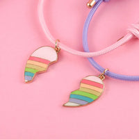 Bracelet Coeur Arc-en-Ciel pour 2