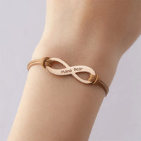 bracelet cuir infini femme personnalisé