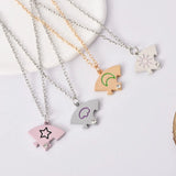 Collier Amitié pour 4 (Soleil Etoile Lune Nuage)