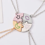Collier Amitié pour 4 (Soleil Etoile Lune Nuage)