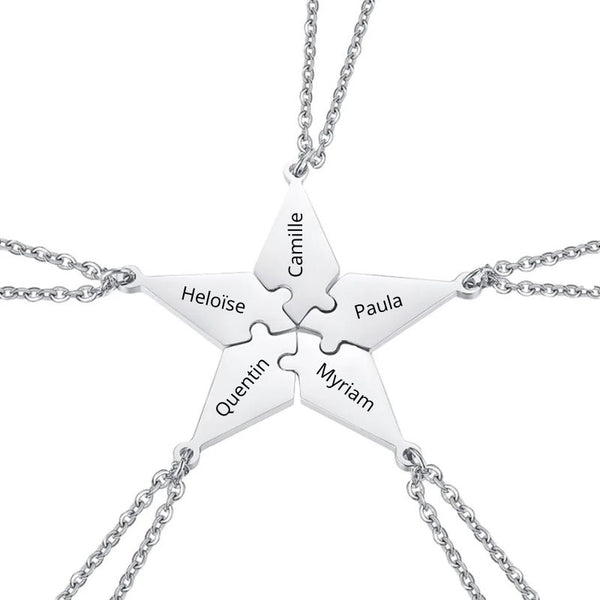 Collier d'Amitié - pour 5 (Personnalisé)