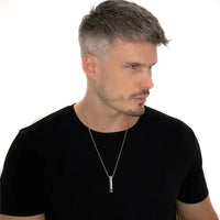 Collier Homme Barre Argent