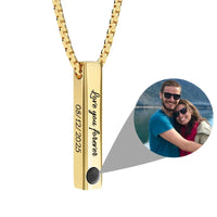 Collier Homme Photo Doré