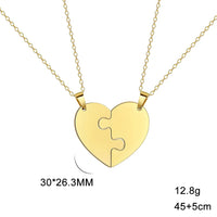 Collier Coeur Séparable Personnalisable