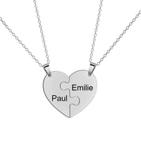 collier coeur separable couple