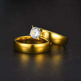 Duo Bague Solitaire Alliance