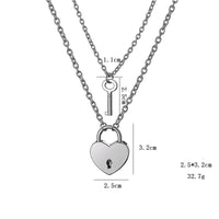 Pendentif Cadenas avec Clé argenté