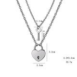 Pendentif Cadenas avec Clé argenté