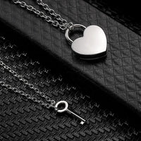 Pendentif Cadenas avec Clé argenté