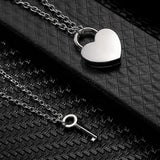 Pendentif Cadenas avec Clé argenté