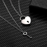 pendentifs complémentaires cadenas et clef