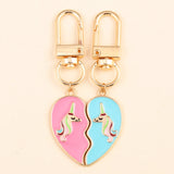 porte clé licorne rose