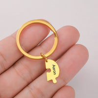 Porte-clé  Pièce de Puzzle personnalisé or