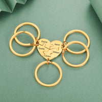 Porte Clé d'Amitié pour 5 (Personnalisé)