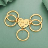 Porte Clé d'Amitié pour 5 (Personnalisé)