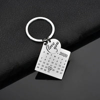 porte clé calendrier couple