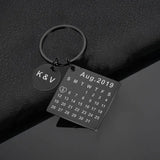 porte clé calendrier noir